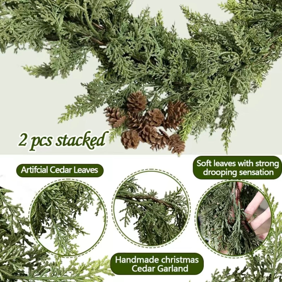 Hearth & Cedar™ – Lush Artificial Cedar Garland